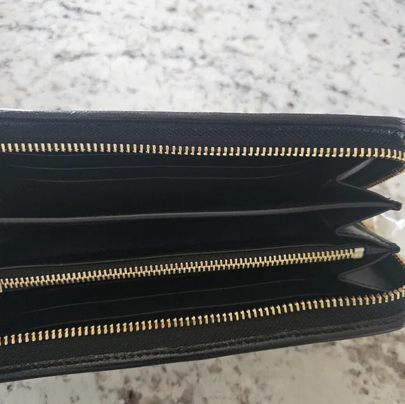 Coach Brown and Black Leopard Print Wallet - Picture 5 of 6